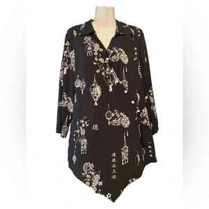 Soft Surroundings Pagoda Chinese Lantern Pattern Tunic